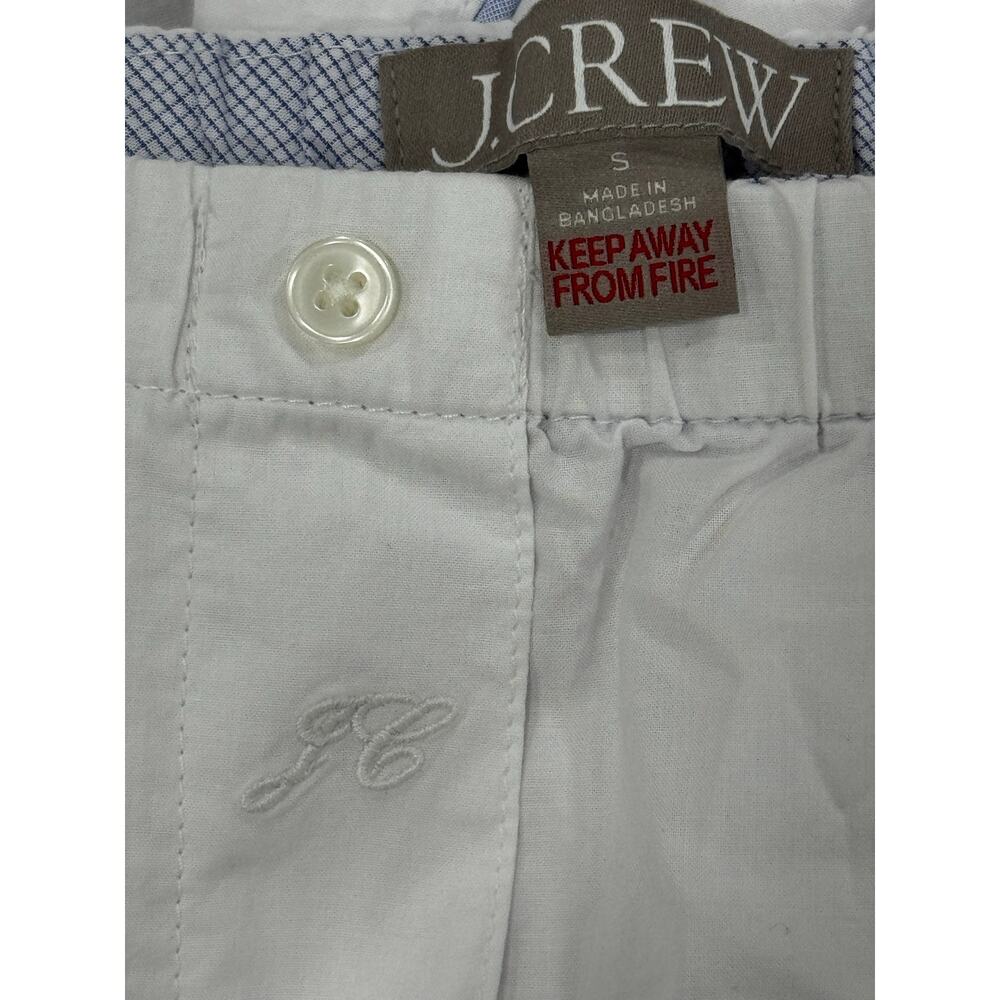 J.Crew Classic Cozy Pajama Pant Set End-on-End Cotton White Size S - Picture 14 of 15